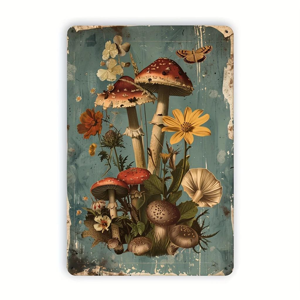 Vintage Bird Cactus Flamingo Metal Tin Sign Wall Art for Home, Bar, Garage & Garden Decor | Easy-Hang Vintage Animal Design