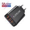 20 Вт PD 4 порта USB 5 В 4 А Адаптер питания для зарядки Зарядное устройство для мобильного телефона QC3.0 Зарядка EU/US Штепсельная розетка Дорожное зарядное устройство 110 В 220 В