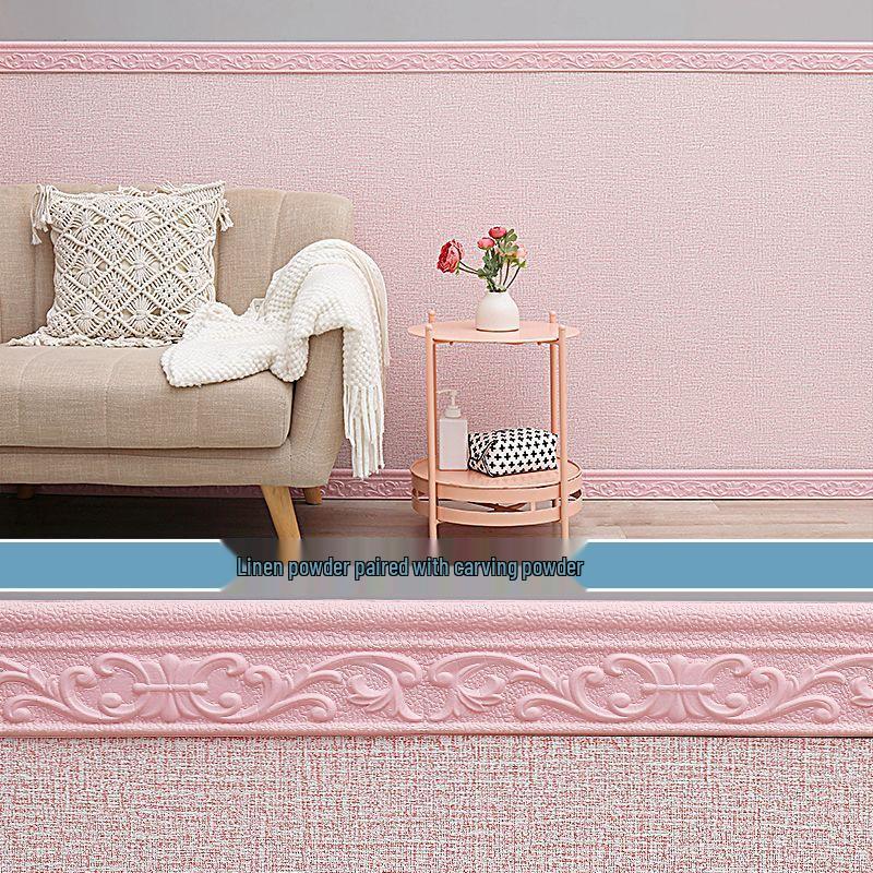 Self-Adhesive 3D Waterproof Cement Wall Sticker: Anti-Collision, Moisture-Proof, Skirting Board Decor for Rough Walls.