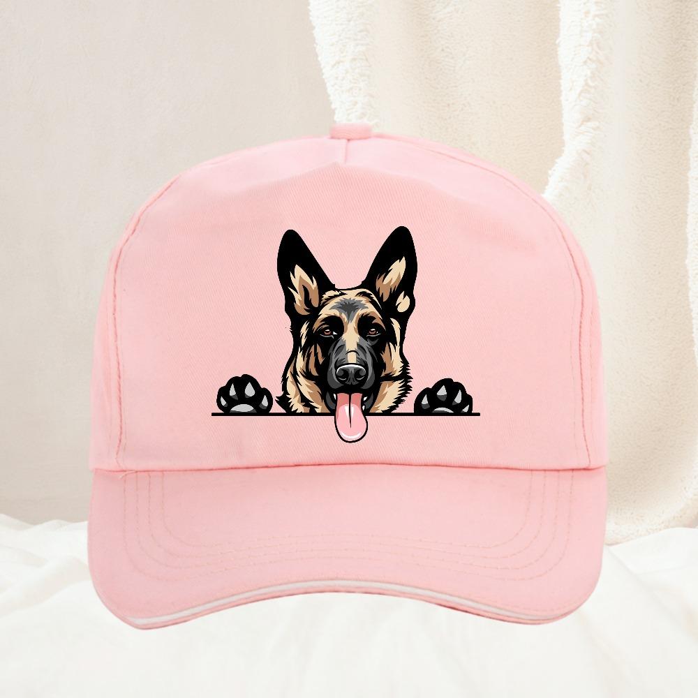 Улыбающийся GerUnisex Мультяшная шапка-бейсболка с овчаркой Весна и Лето Snapback Кепка Повседневная Уличная одежда Спортивная шапка