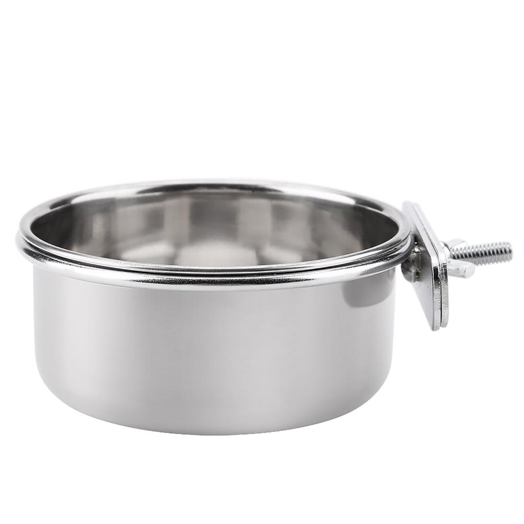 Parrot Feeder Bowl Stainless Steel Food Water Feeding Bowl Parrot Parakeet Feeder Bird Cage Accessory
