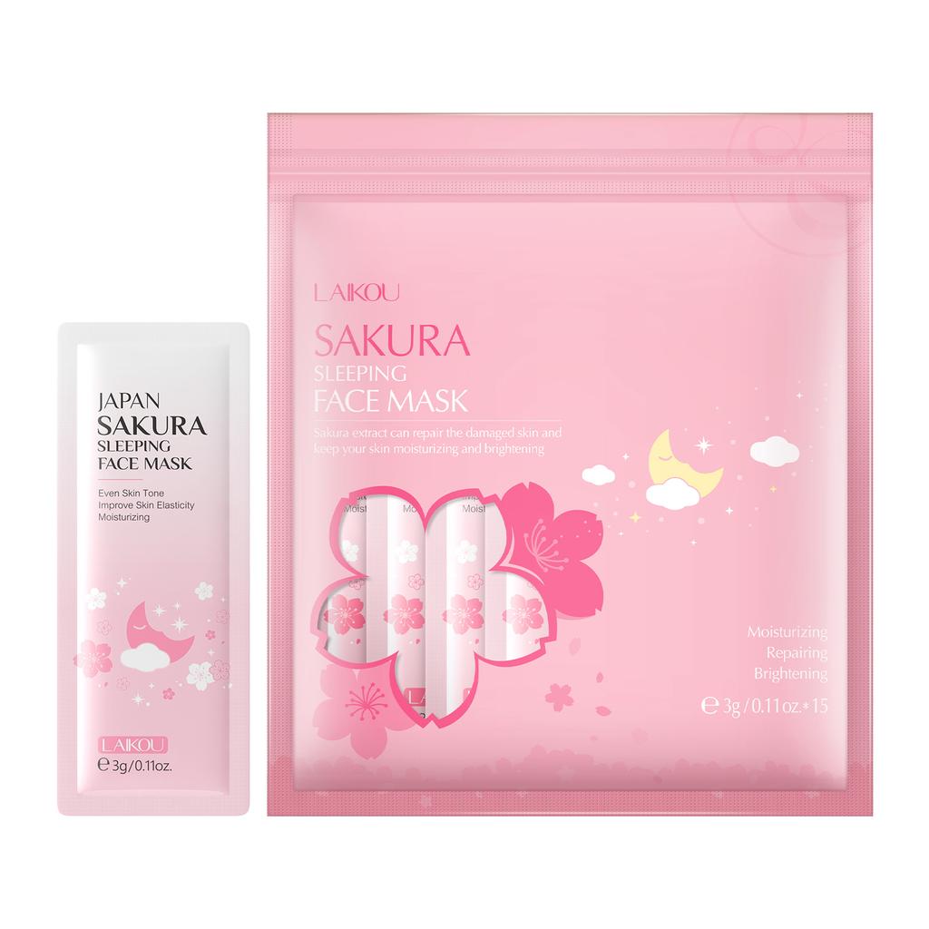 Ночная коллагеновая маска для лица LAIKOU Cherry Blossom, Centurion, Snail Seaweed