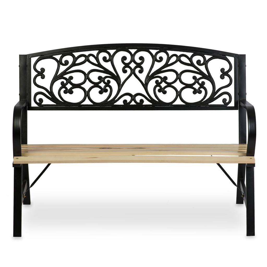 Garden Bench With Backrest 122 X 88.5 X 55.5 Cm Ivy Sofa