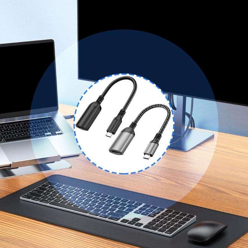 Type C To HDTV-compatible Converter Cable 4096x2160 60Hz/30hz 4K Output For USB C Laptops And Displays