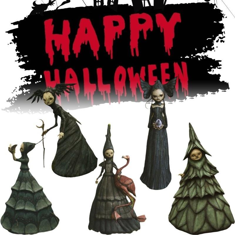 Whimsical Witch Resin Craft For Home And Garden Enhancement During Halloween