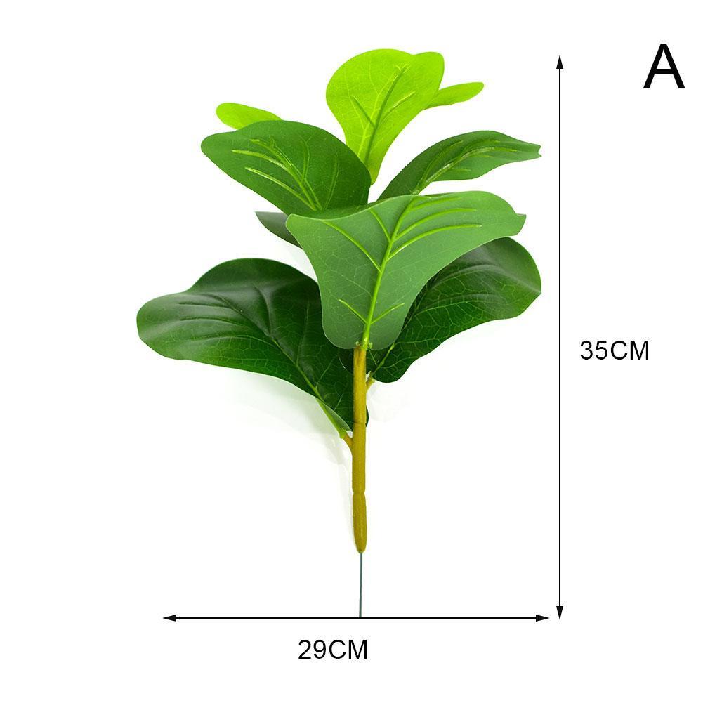 28/50cm Artificial Fiddle Leaf Fig Tree Faux Plants Greenery Bush Outdoor Ficus For Courtyard D F3D3