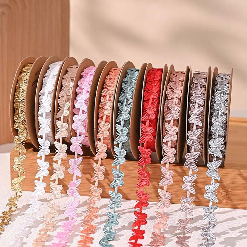 WTEMPO Butterfly Flower Packaging Ribbons Clothing Accessories Holiday Decorations Gift Boxes Ribbons Handmade DIY Ribbons