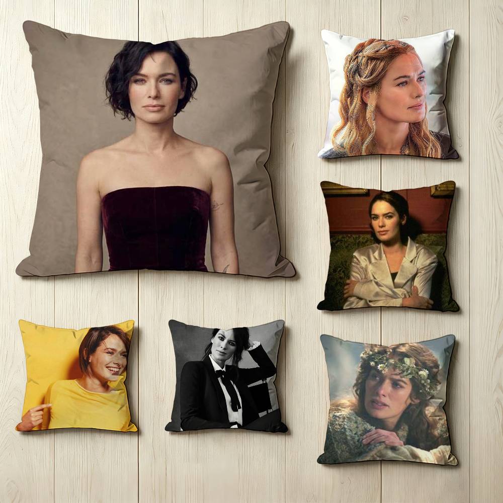 Film and Television Actress LLena HHeadey Square DoubleSided printed Pillow Case Bedroom Bedside Pillow Sofa Cushion Cover