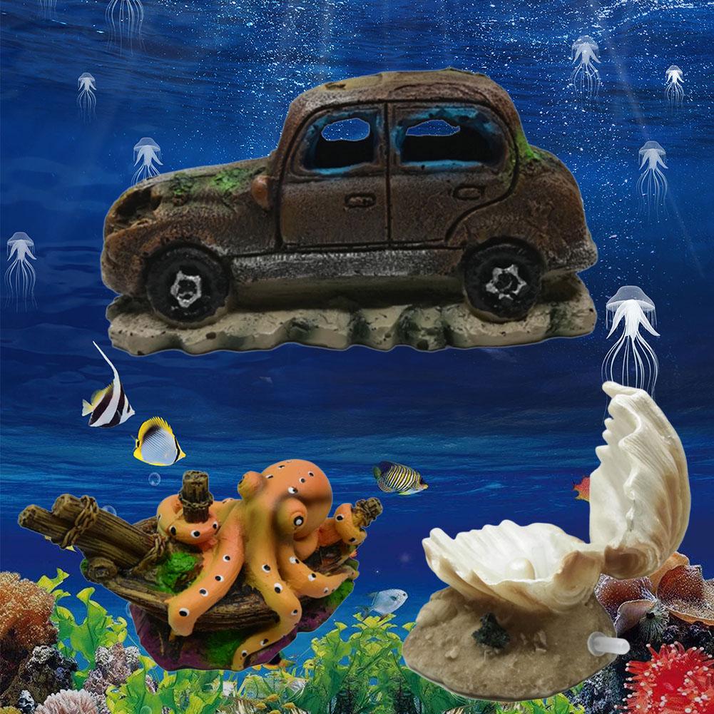 Aquarium Decor Simulation Submarine Landscaping Ornament Resin Fish
