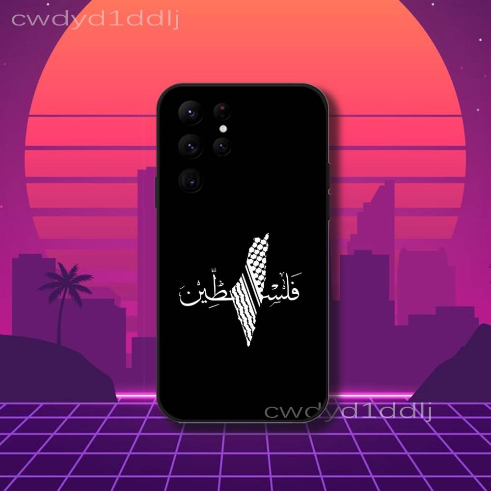 Чехол для телефона Art P-Palestine-es-F-Flag для Samsung S10, S21, FE, S21, S26, S25, S24, S23, Ultra, S9, S22, Plus Черный корпус