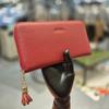 moncross 8061RE3 zippered tassel calfskin long wallet