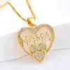 18K Zircon Heart Pendant Necklace - Perfect Mother's Day or Birthday Gift