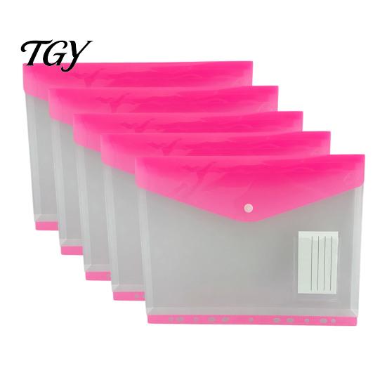 Transparent Mesh Pouch 11 Hole Expanding File Pockets, Reusable PP Document Sleeves, Waterproof Case Organizer Bag for Home Office And School