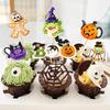 Halloween Cake Topper 16pcs Spooky Ghost Pumpkin Cupcake Decor Dessert Picks Eco-Friendly Festive Baking Supplies Halloween