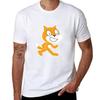 Official Scratch White Outline Mascot Tshirt Independence Day Short Sleeve Tshirt