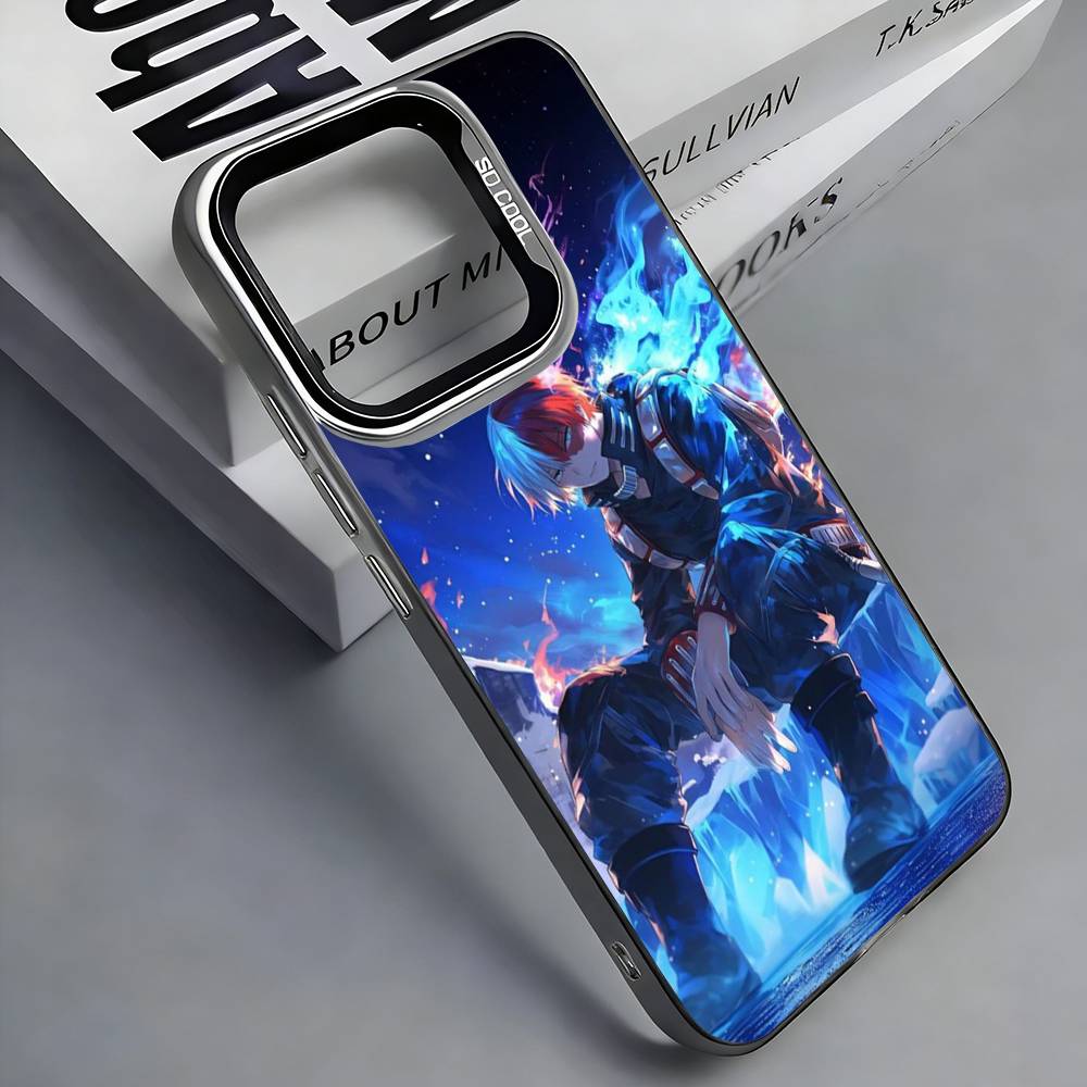 S-Шото Т-Тодороки М-MHA Цветной Серебристый Задний Чехол Для Телефона Для IPhone 17 16 15 14 13 12 11 Plus Pro Max Plus