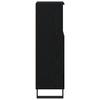 Bathroom Cabinet with Door Black Oak Effect 30 x 30 x 100 cm
