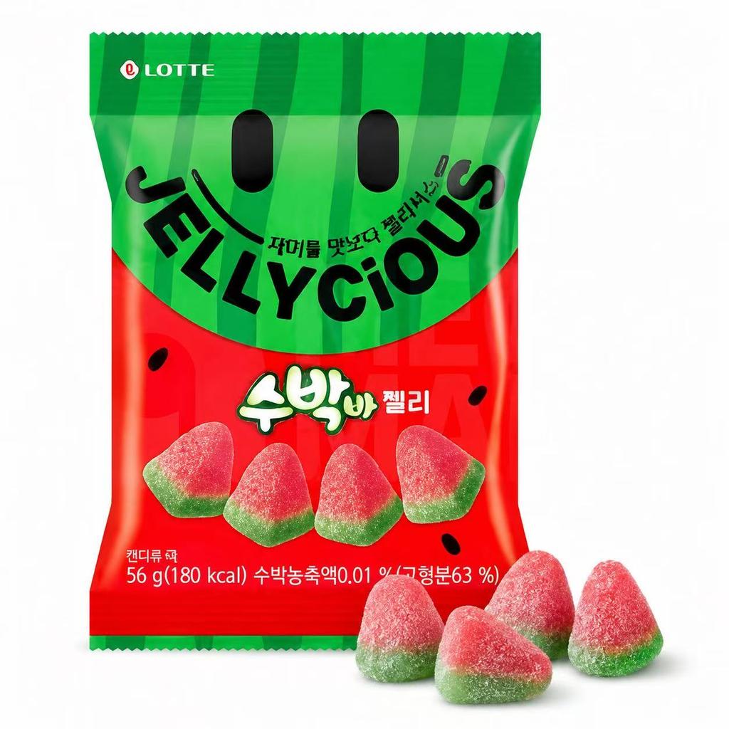 Мягкие конфеты Lotte со вкусом арбуза 56 г