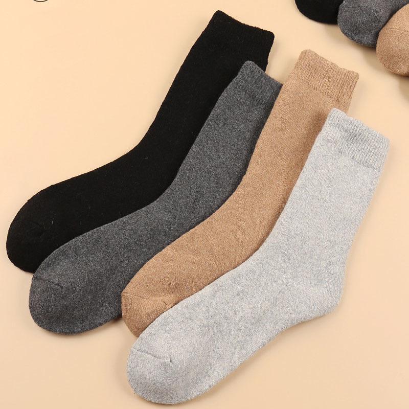 Супер толстые мужские шерстяные носки, теплые зимние носки, термоноски из кашемира и флиса Marino, толстые плюшевые носки для мужчин и женщин