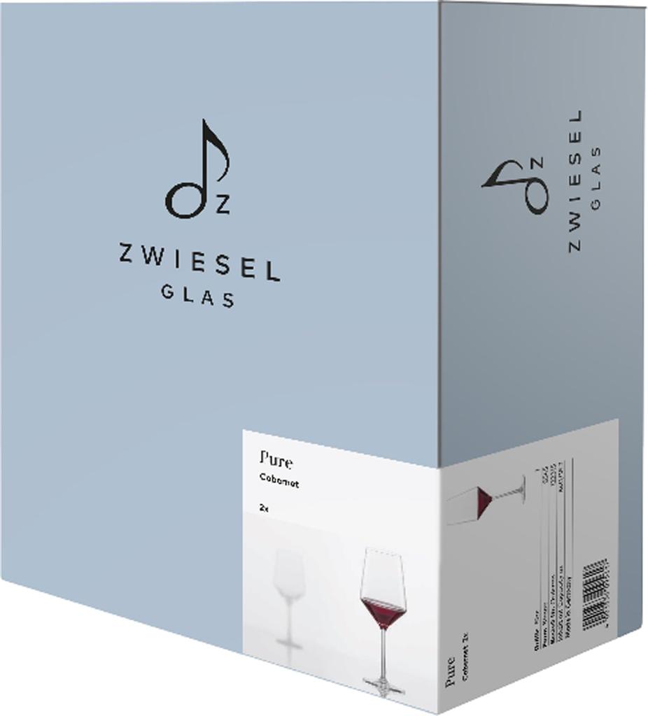 ZWIESEL GLAS Break-Resistant Wine Glasses for Pure Red Wine (Bordeaux) and Cabernet Sauvignon Blanc, Pair of 2, Machine-Made (m122315)
