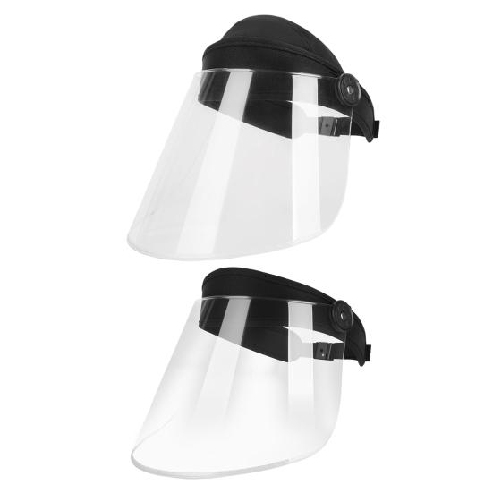Прозрачный лицевой щиток для мужчин и женщин, защита от запотевания и брызг для работы, езды, активного отдыха, ПВХ, полное покрытие, регулируемая повязка на голову, защитная маска