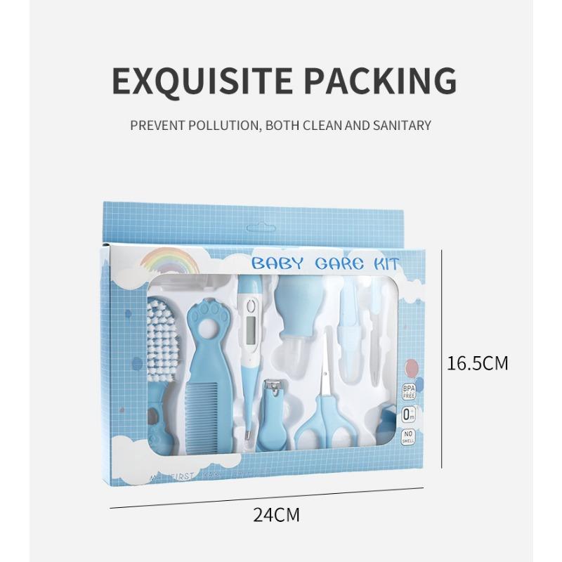 Детская щетка, расческа, назальный аспиратор, набор из 10 предметов, уход за маленькими детьми. Бережный уход за маленькими детьми дома. Всегда имейте предметы первой необходимости.