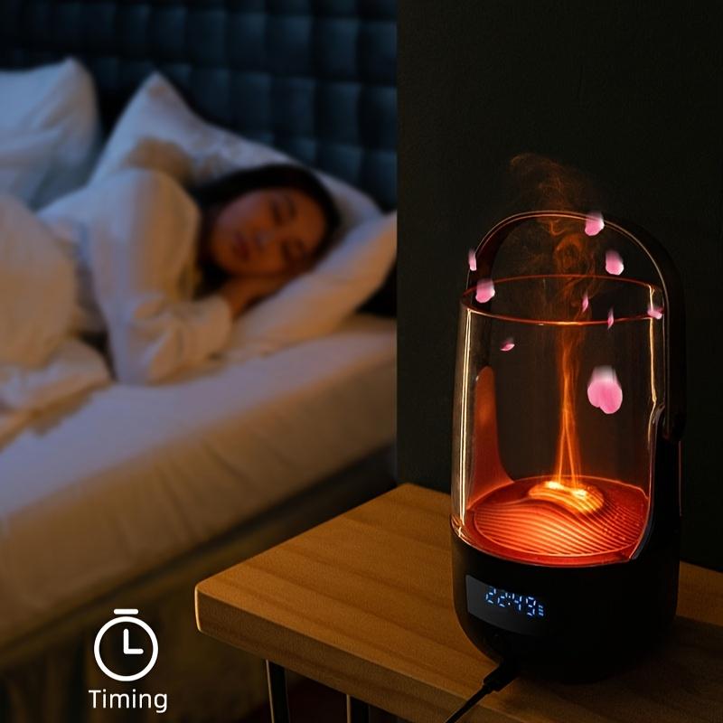 Увлажнитель воздуха Flame и диффузор эфирных масел — подсветка, меняющая цвет, питание от USB, функция таймера, автоматическое отключение при недостатке воды, диффузор ароматов