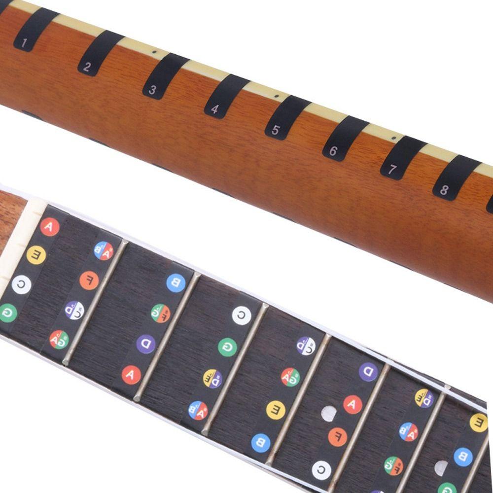 Этикетки для укулеле, наклейки, лады, наклейки на гриф, карта нот, гитарный гриф, ноты