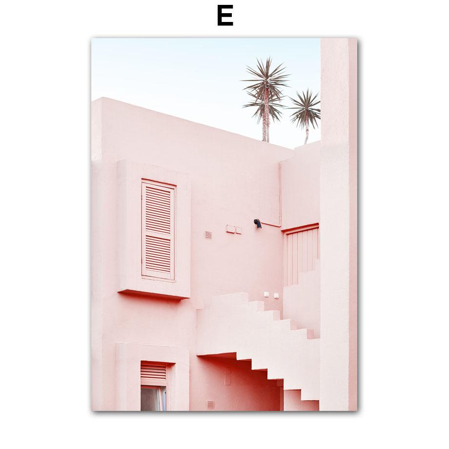 Настенная картина на холсте, доска для серфинга, девушка, розовое морское побережье, винтажный фургон, украшение для гостиной, постеры и принты, настенные панно