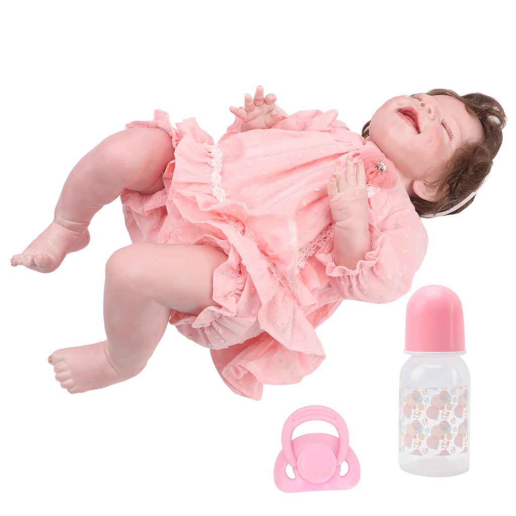Милая спящая кукла-реборн, мягкая на ощупь, силиконовая, для ролевых игр, 50 см