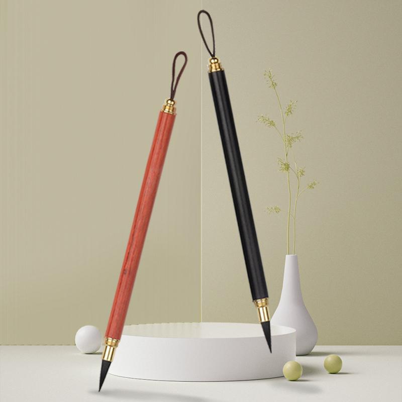 1 шт. кисть для каллиграфии, ручка-крючок из черного дерева, сандаловое дерево, кисть для каллиграфии, начинающий художник, профессиональная кисть для рисования