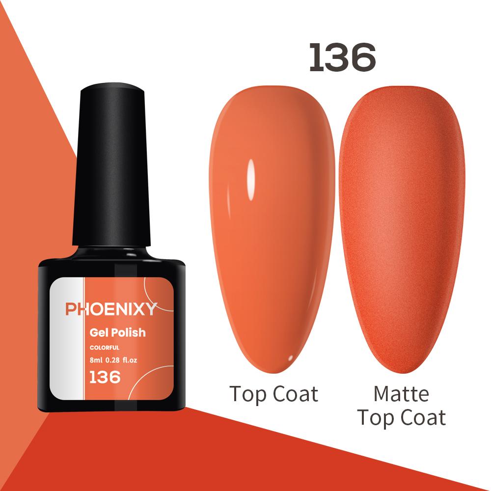 Лак для ногтей PHOENIXY, 8 мл, УФ-светодиодный гибридный лак для дизайна ногтей, гель-лайнер для маникюра, полупостоянная основа, верхнее покрытие, гель с блестками, блестящие цвета, гель