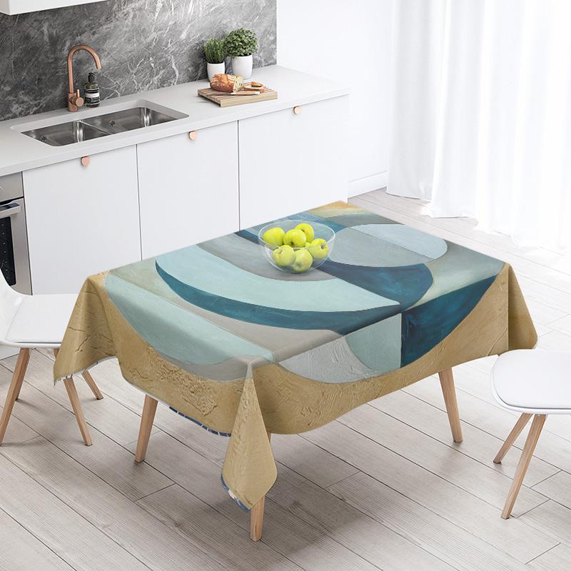 Абстрактная Геометрическая Скатерть Водонепроницаемая Пятноустойчивая Украшение для Вечеринки Ресторан Кафе Обеденный Стол Скатерти 140X200См