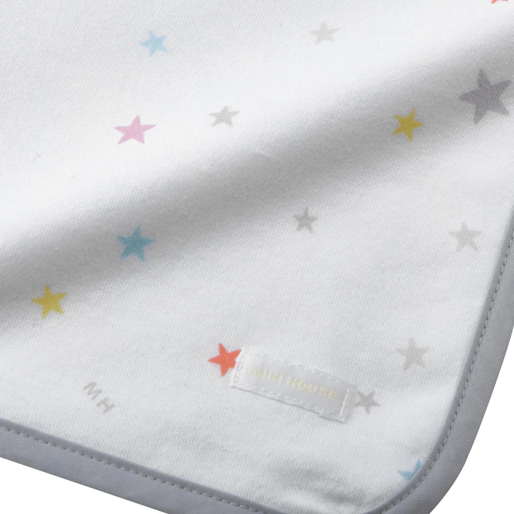 MIKI HOUSE Пеленальный коврик со звездой 52 x 75 Сделано в Подходит для мальчиков и младенцев Белый узор, Компактный, см, Водонепроницаемый, Япония, Девочки, Младенец, Дети,