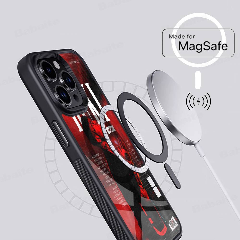 Модная Rapper DUKI Магнитная Беспроводная Для Чехла Телефона Для IPhone 17 16 15 14 13 12 11 Pro Max Plus Mag Чехол для Телефона