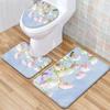 Small Fresh Toilet Three-Piece Floor Mat Bathroom Absorbent Non-Slip Carpet Door Mat
