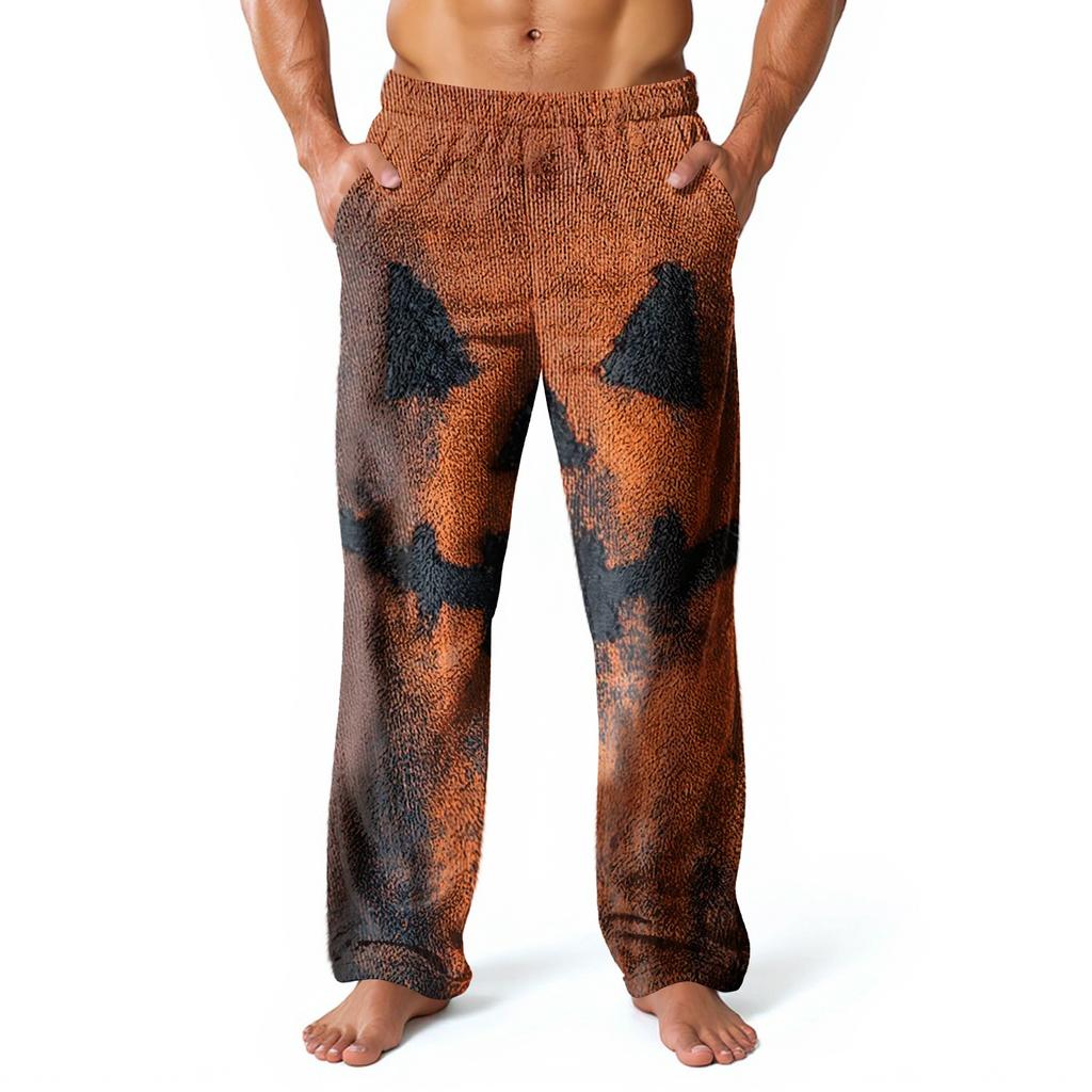 Men's Allover Printed Home Pants Sleeping Pajama Pants Long Pants Pajama Pants