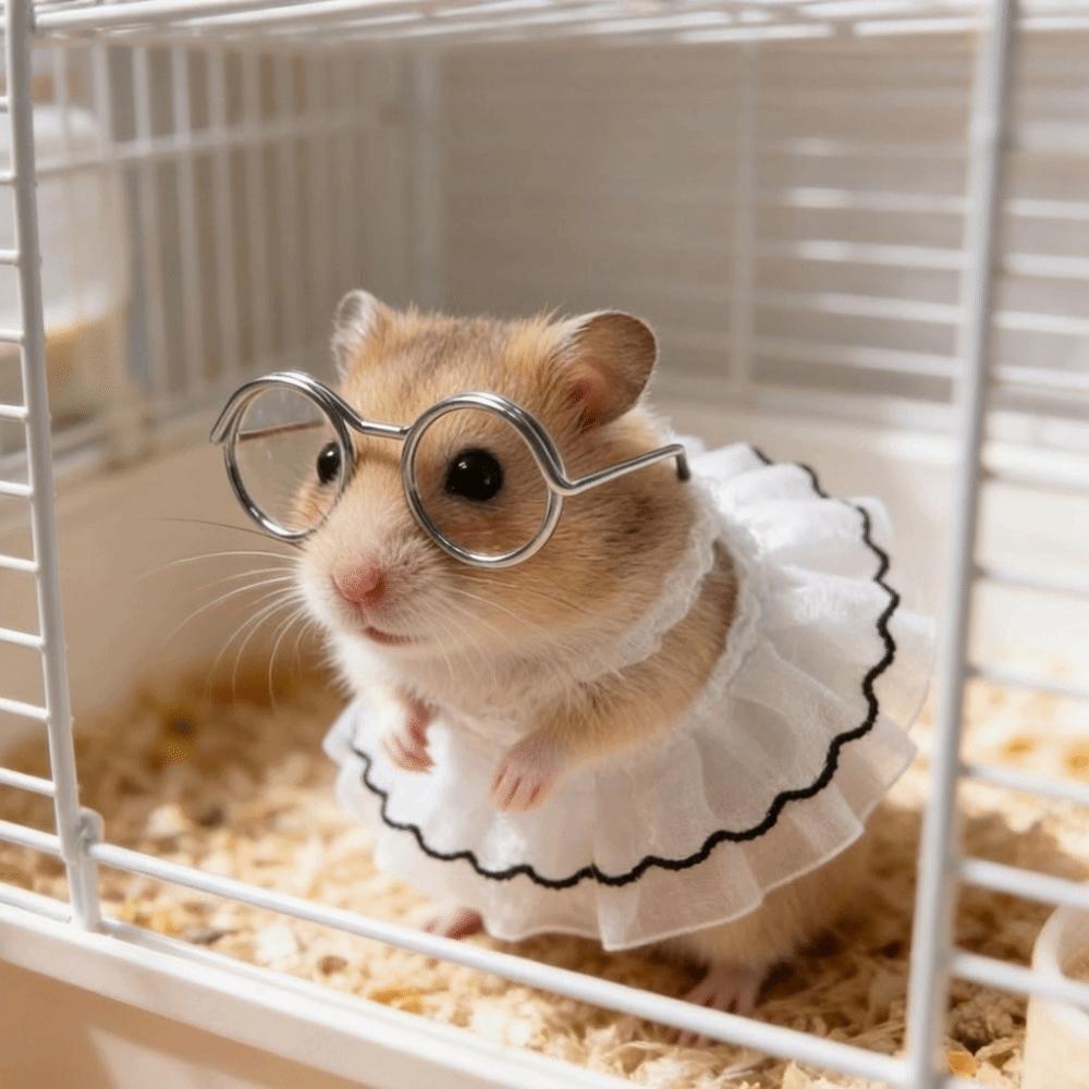 Sweet Adorable Hamster Princess Dress Breathable Lightweight Pet Puff Skirt Soft Pet Suspender Skirt Party Clothes