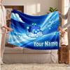 Blox Fruits Personalized Flannel Blanket, Custom Printed Text Name, Warm Soft Blanket For Couch Bed