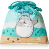 School Lunch Bag, Cup Holder, Drawstring Bag, Small, My Neighbor Totoro Design, Drizzling Rain Design, for Boys and Girls, Kindergarten, Elem