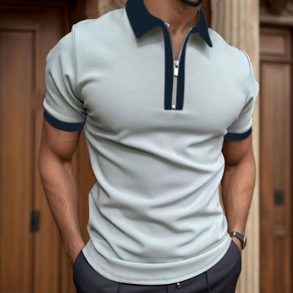 Мужская 3D рубашка-поло Independent Station на молнии, футболка с коротким рукавом, пуловер, повседневная мужская одежда