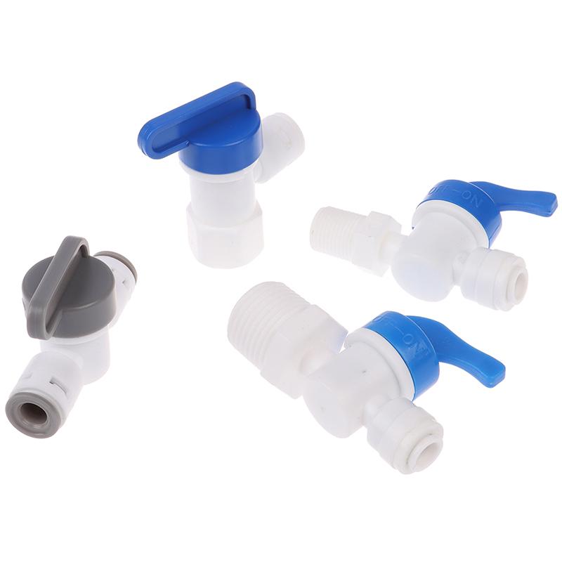 Пластиковый шаровой кран 1/4 дюйма с быстрым соединением для систем обратного осмоса