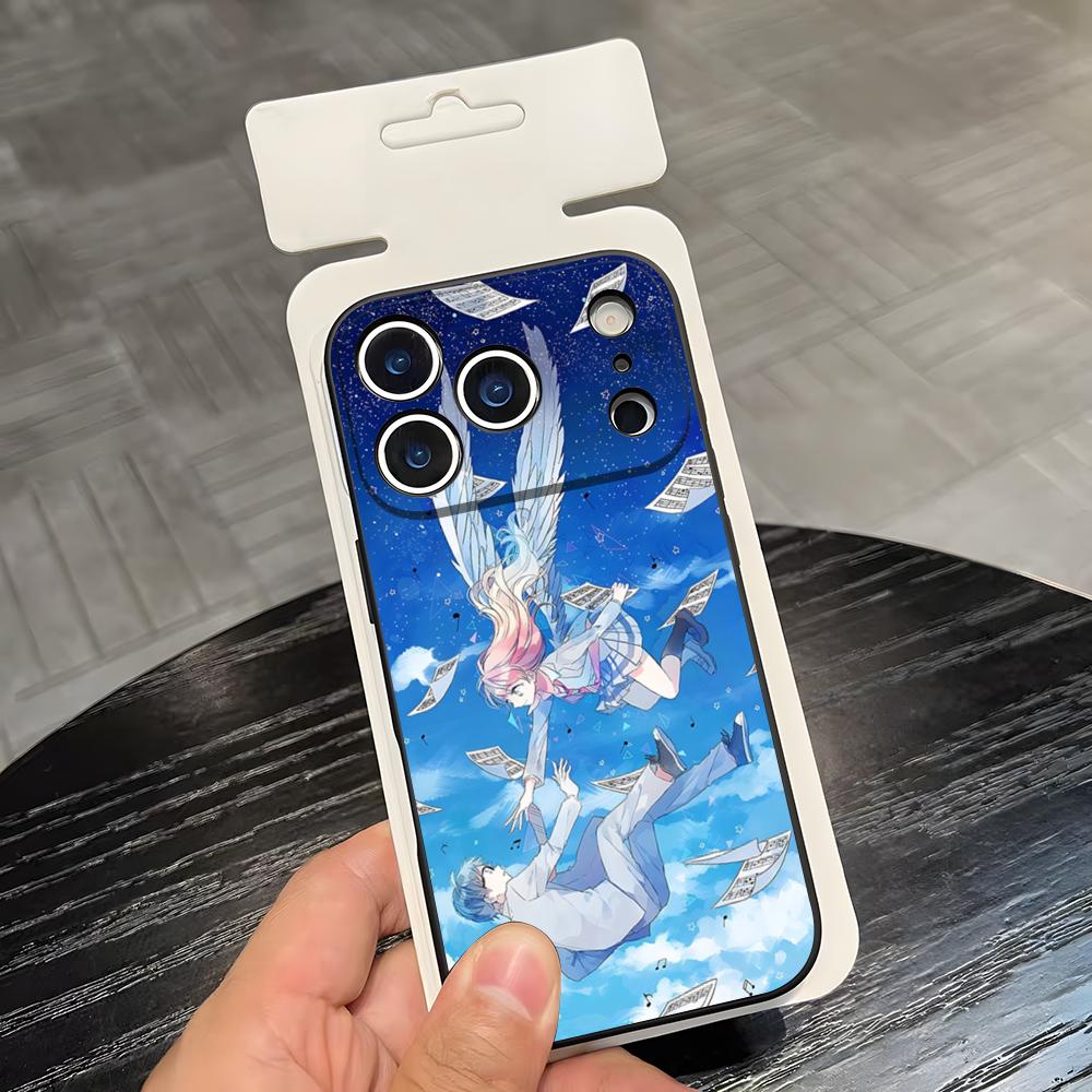 Y-Your Lie In A-April Anime Phone Case For IPhone 17 Air 16 E Pro Max 15 14 13 Mini 12 Pro 11 Max Plus Black Soft Shell