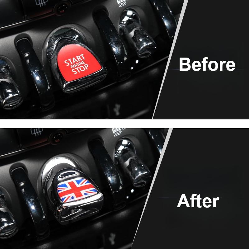 Car Engine Start Button Switch Cover For Mini F54 F55 F56 F57 F60 Car Start Stop Button Decoration Car Interior Accessories dd77