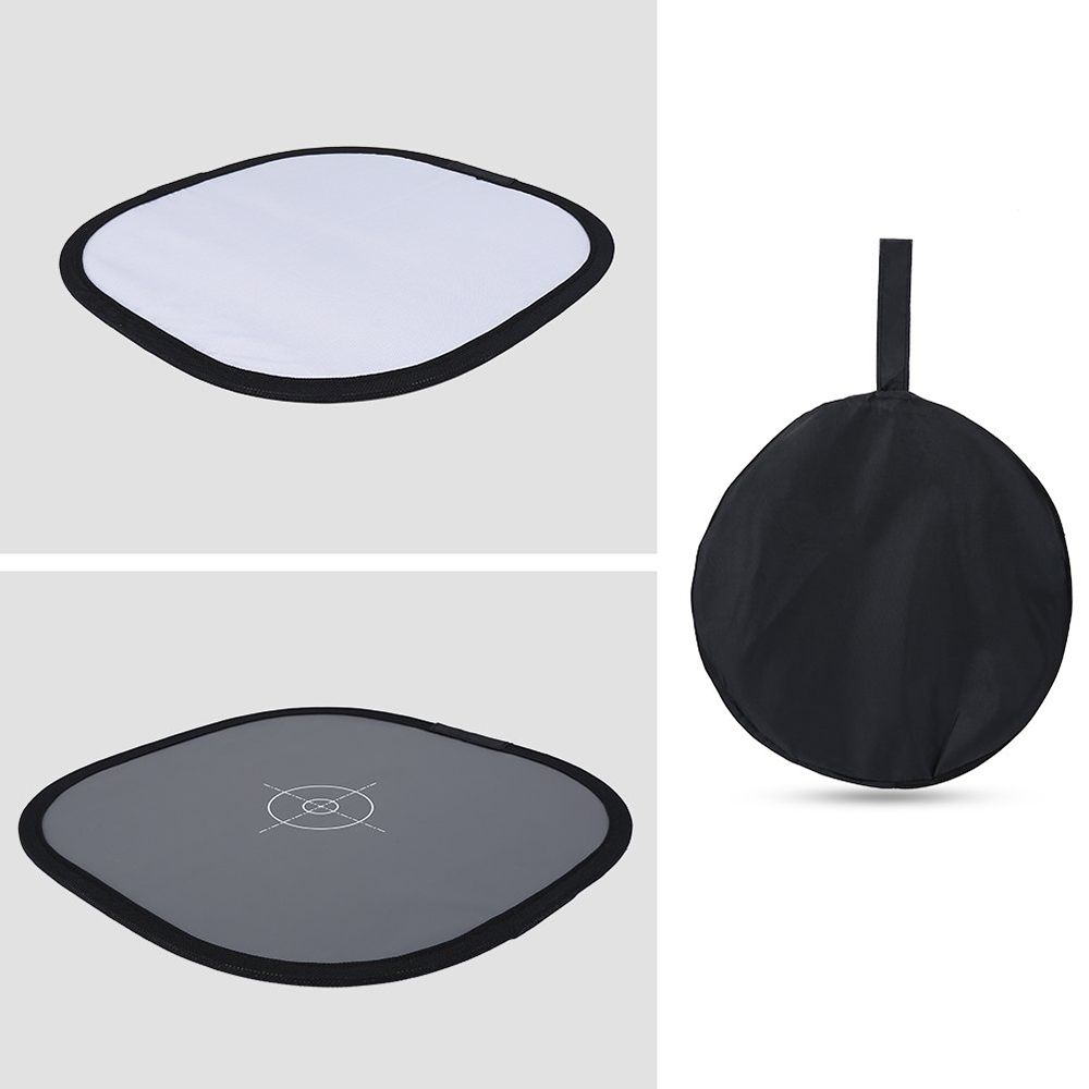 60x60cm Portable Double Face Camera Focus Board 18% Reflector Grey/White Balance Card Two Sides