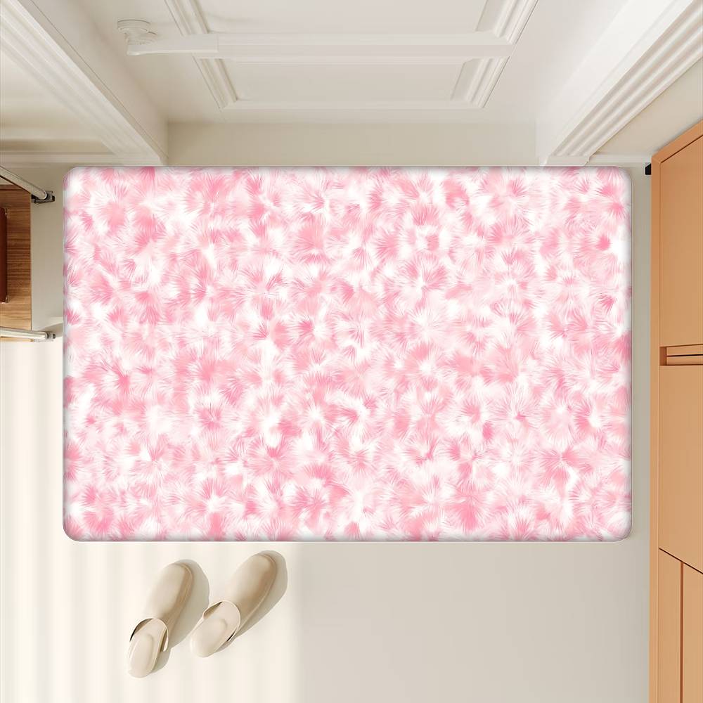Simple Pink Entrance Door Mat Rectangle Anti-slip Home Soft Badmat Front Door Indoor Outdoor Mat Toilet Rug
