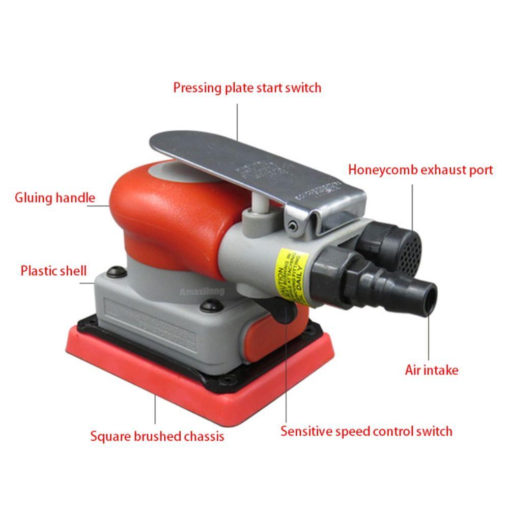 Palm Grip Air Finishing Sander Pneumatic Polisher for Flat Surface Sanding and Polishing
