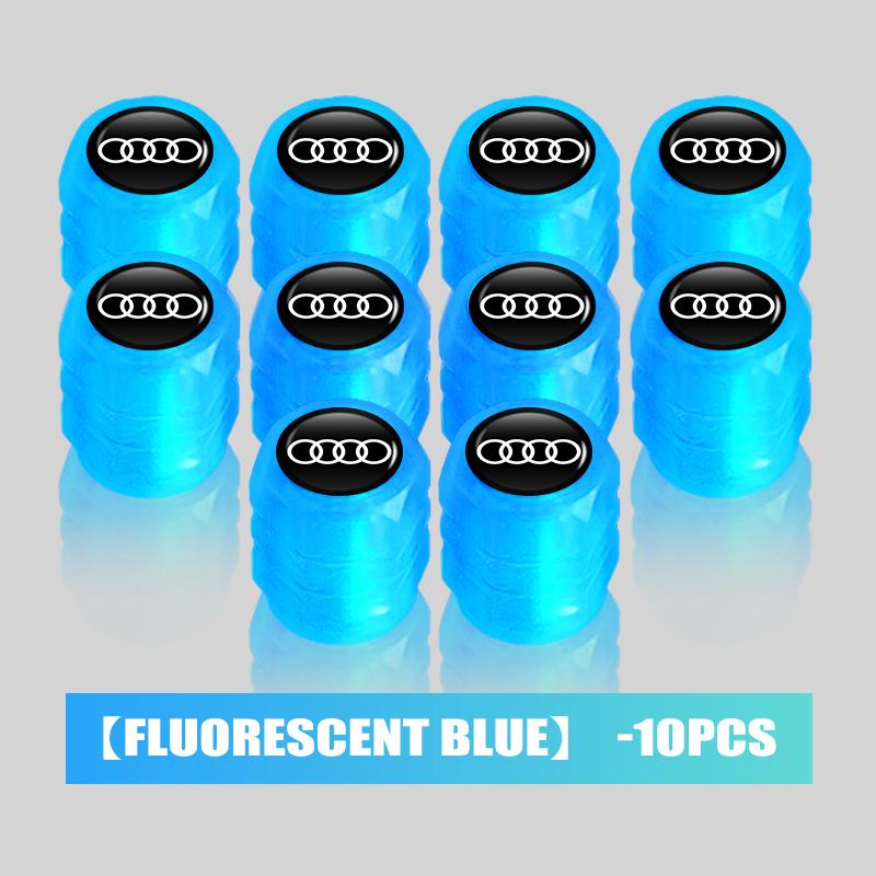 For S 4/6/10Pcs Car Styling Fluorescent Tire Valve Caps Auto Exterior Accessories S RS SLINE A1 A2 A3 A4 A5 A6 A7 A8 ABT
