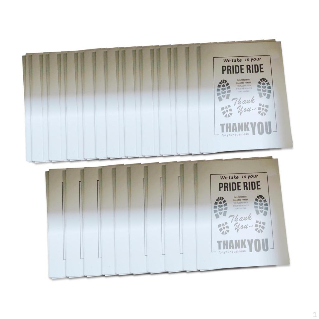 50x Бумажный коврик для пола автомобиля Одноразовый для грузовиков, такси, внедорожников