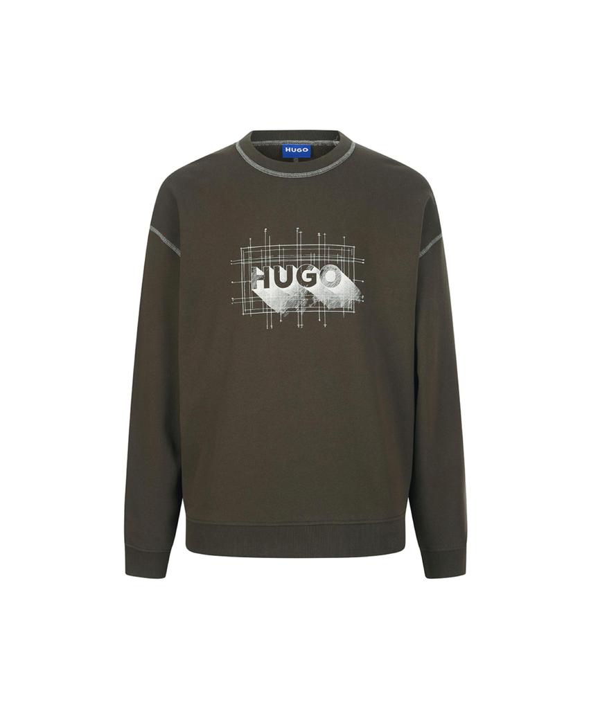Худи HUGO с декоративной строчкой из хлопка 50553505_208